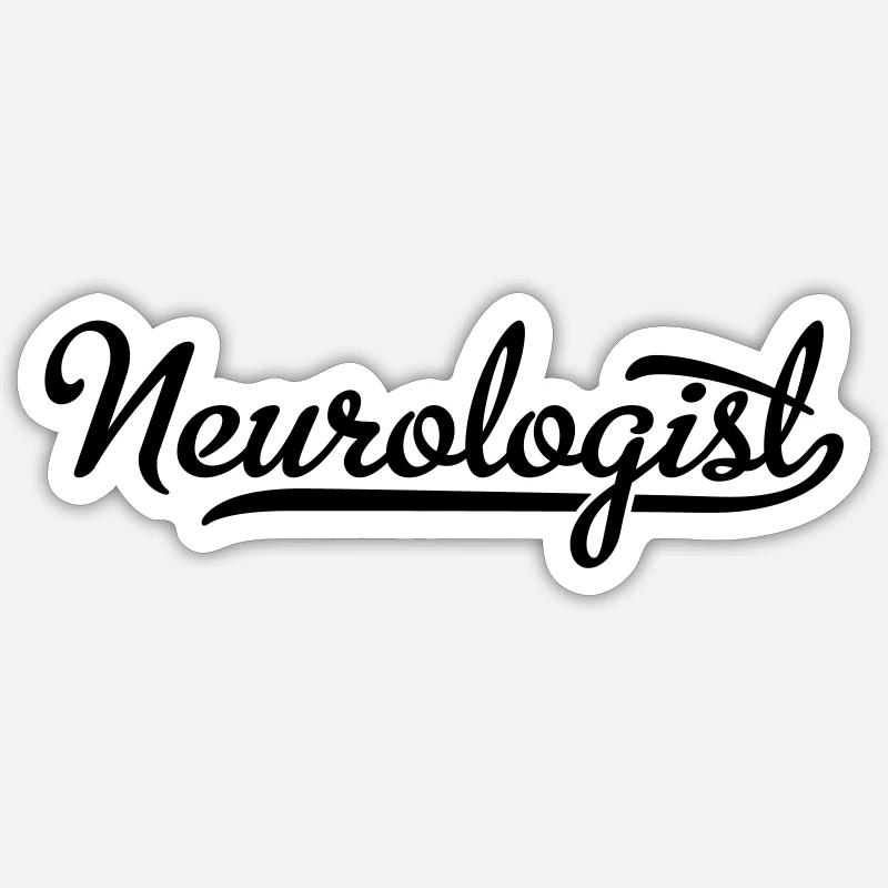 Neurologe - Sticker Größe S (10 x 10 cm) - Mattweiß