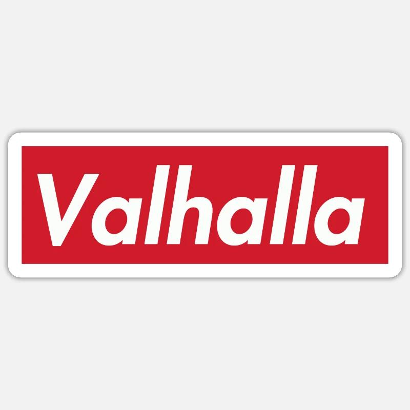 valhalla - Sticker size S (10 x 10 cm) - white matte