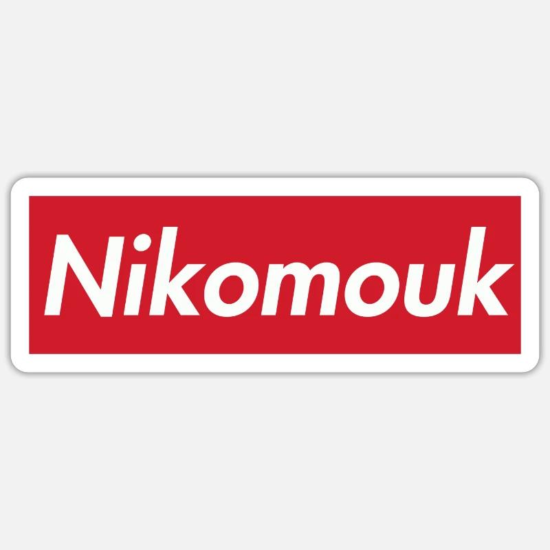 NIKOMOUK - Sticker taille S (10 x 10 cm) - blanc mat