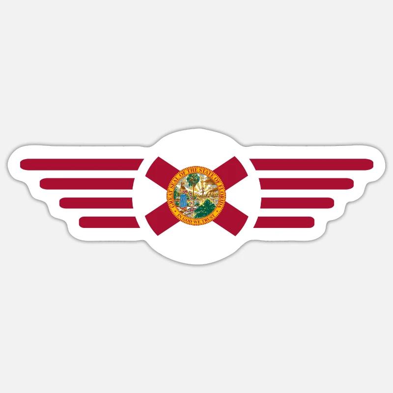 Floride - Sticker taille S (10 x 10 cm) - blanc mat