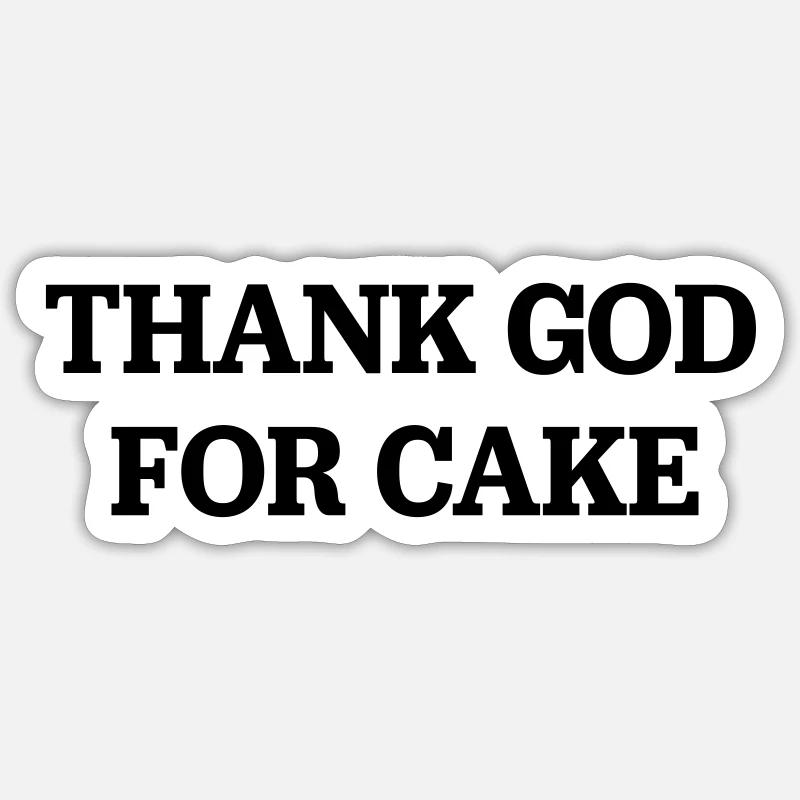 Gâteau - Sticker taille S (10 x 10 cm) - blanc mat