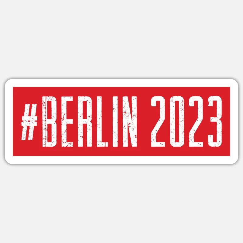 Berlin 2023 - Sticker taille S (10 x 10 cm) - blanc mat
