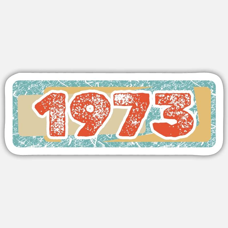 1973 1973 - Sticker size S (10 x 10 cm) - white matte
