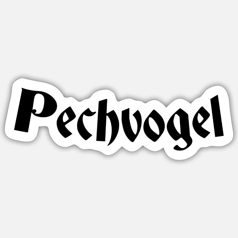 Pechvogel - Sticker Größe S (10 x 10 cm) - Mattweiß