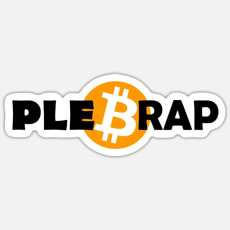 Pleb Rap - Sticker Größe S (10 x 10 cm) - Mattweiß