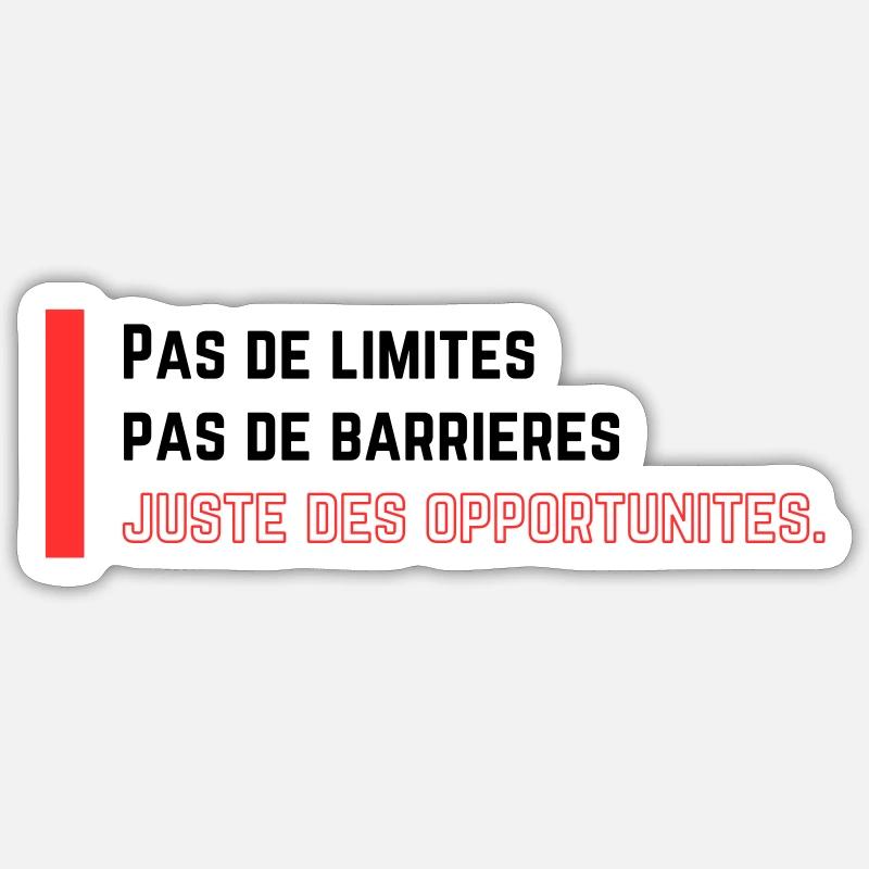 Pas de limites Sticker taille S (10 x 10 cm)