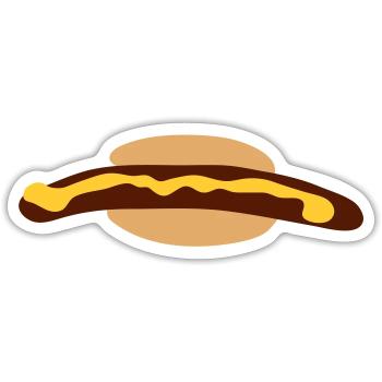 hot dog - Sticker size S (10 x 10 cm) - white matte - Front