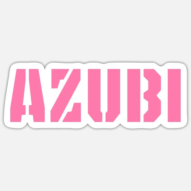 Azubi Tshirt 5 23 rosa - Sticker Größe S (10 x 10 cm) - Mattweiß