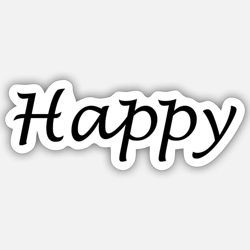 Content - Sticker taille S (10 x 10 cm) - blanc mat