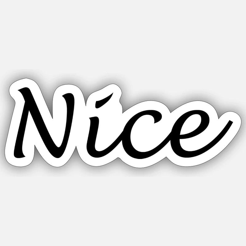 Nice - Sticker Größe S (10 x 10 cm) - Mattweiß
