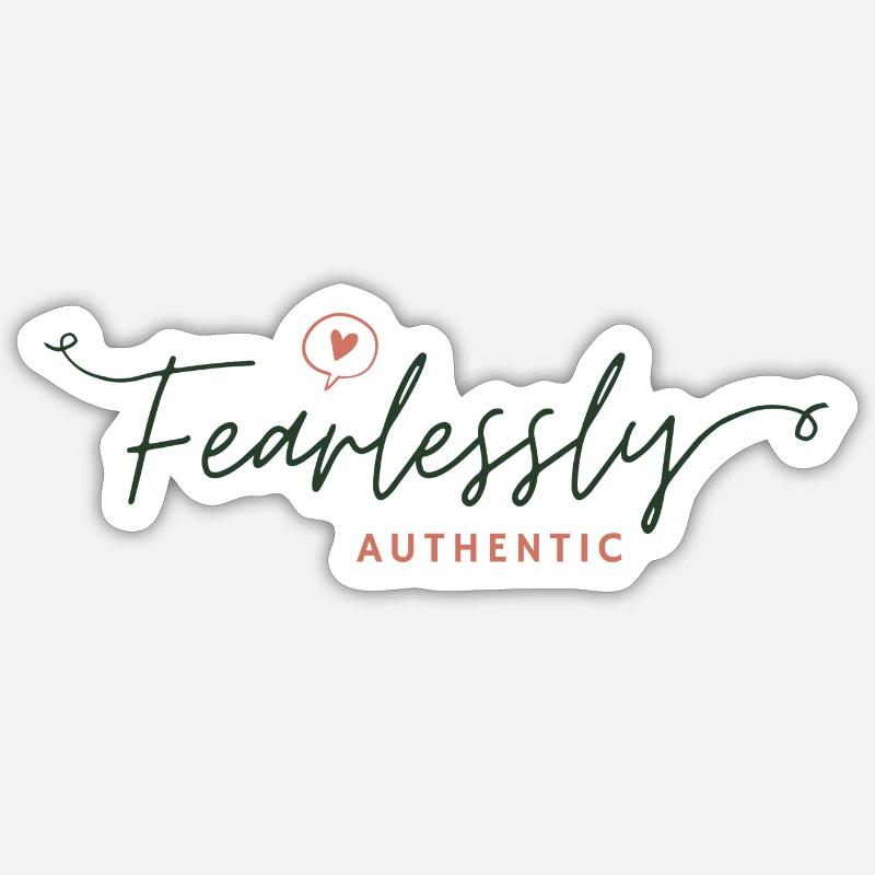 Courageusement authentique Onbevreesd Authentiek Sticker taille S (10 x 10 cm)