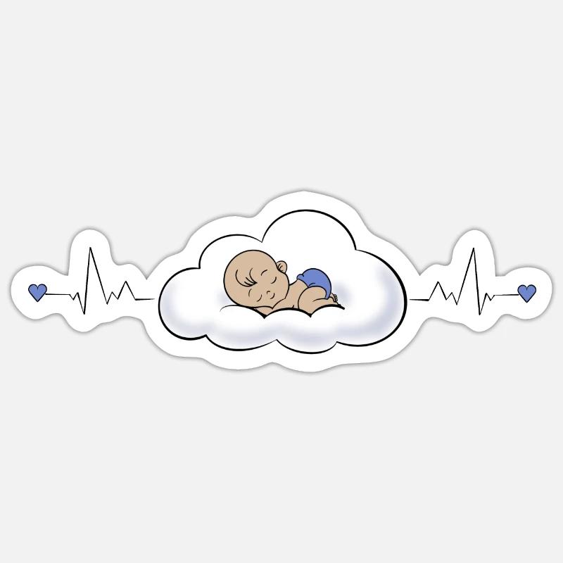 Bébé - Sticker taille S (10 x 10 cm) - blanc mat