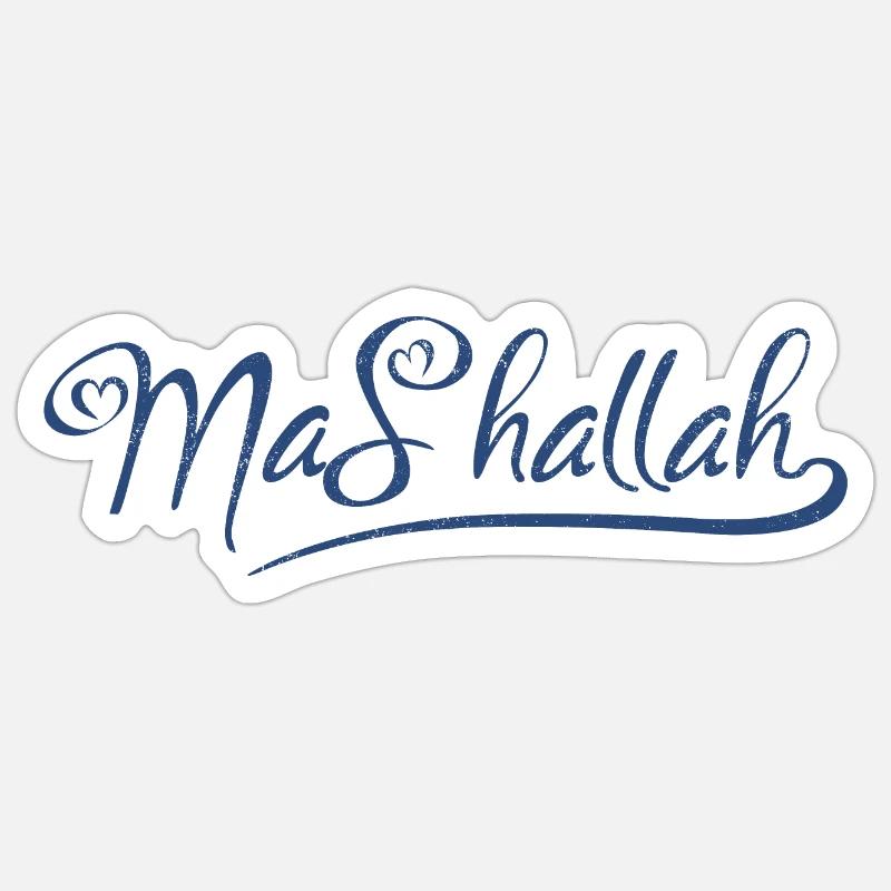Mashallah - Sticker Größe S (10 x 10 cm) - Mattweiß