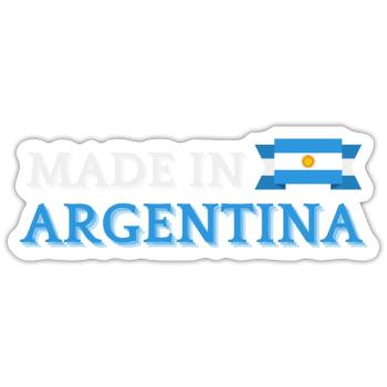 Hergestellt in Argentinien - Sticker Größe S (10 x 10 cm) - Mattweiß - Vorne