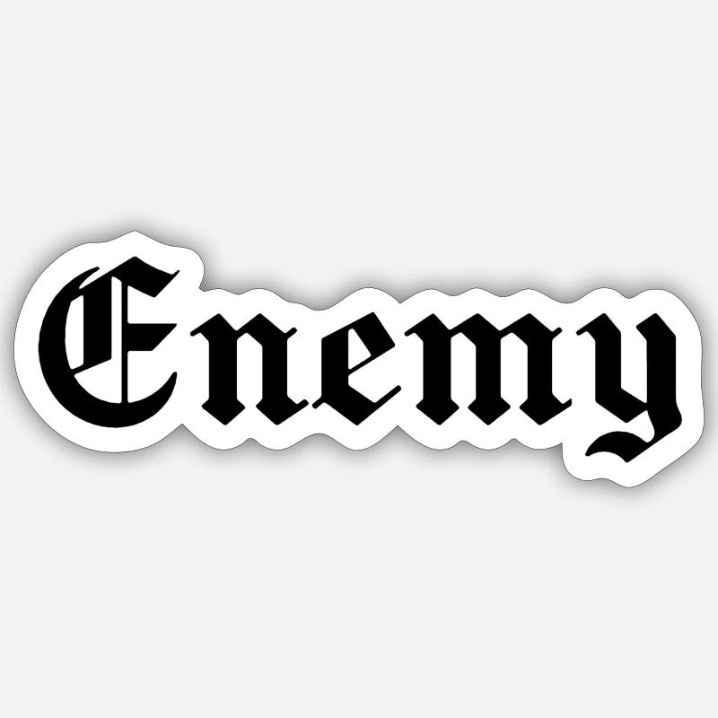 Enemy - Sticker Größe S (10 x 10 cm) - Mattweiß