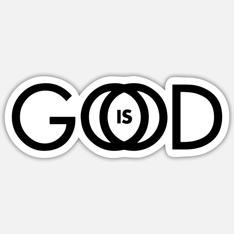 GOTT IST GUT - Sticker Größe S (10 x 10 cm) - Mattweiß