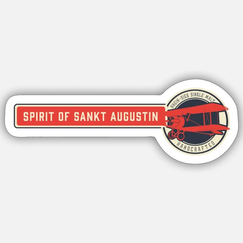 de Sankt Augustin - Artisanat - Sticker taille S (10 x 10 cm) - blanc mat