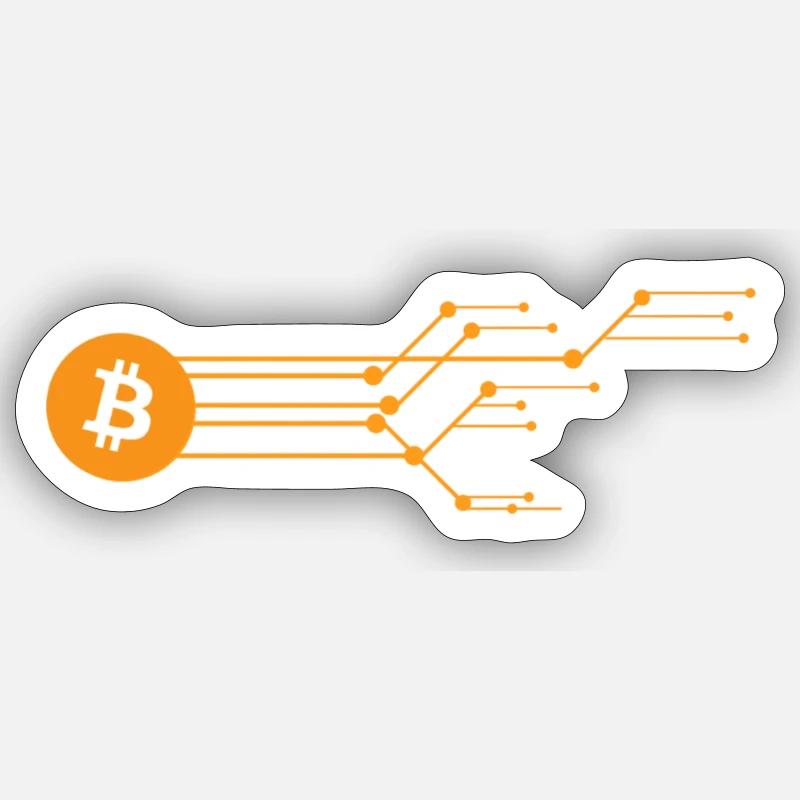 Bitcoin Blockchain Sticker size S (10 x 10 cm)