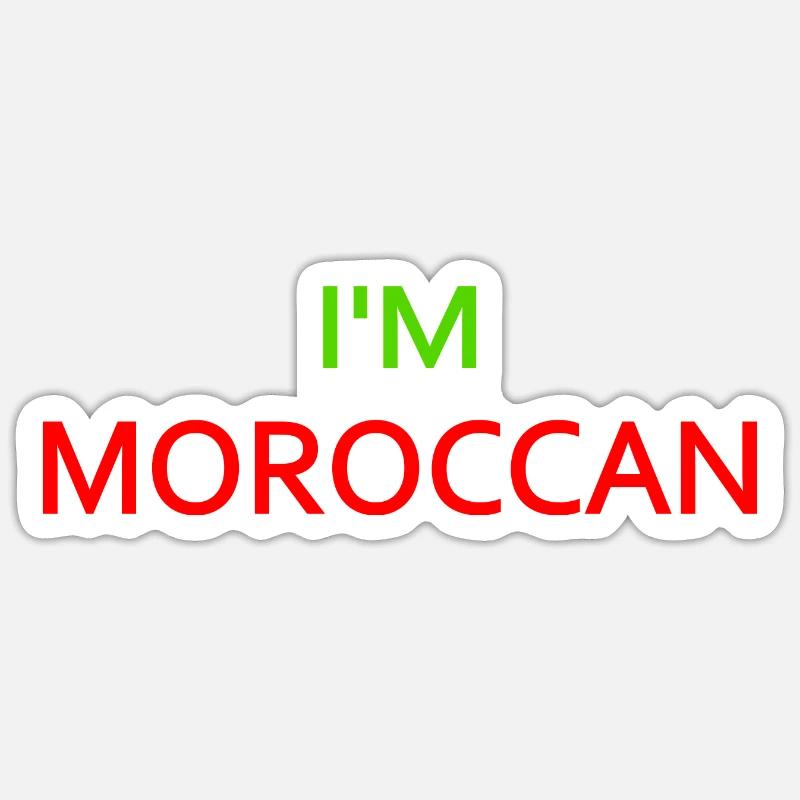 Im moroccan - morocco - Sticker size S (10 x 10 cm) - white matte