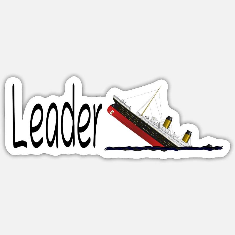 Leadership - Sticker taille S (10 x 10 cm) - blanc mat