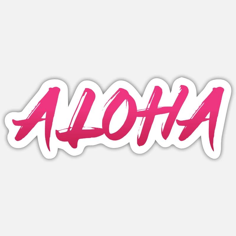 Aloha - Sticker size S (10 x 10 cm) - white matte