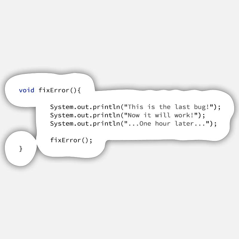 Never ending errors... Sticker Größe S (10 x 10 cm)