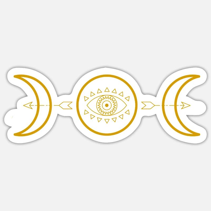 Der dreifache Mond - Sticker Größe S (10 x 10 cm) - Mattweiß