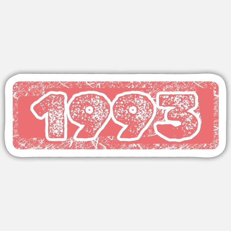 1993 - Sticker taille S (10 x 10 cm) - blanc mat