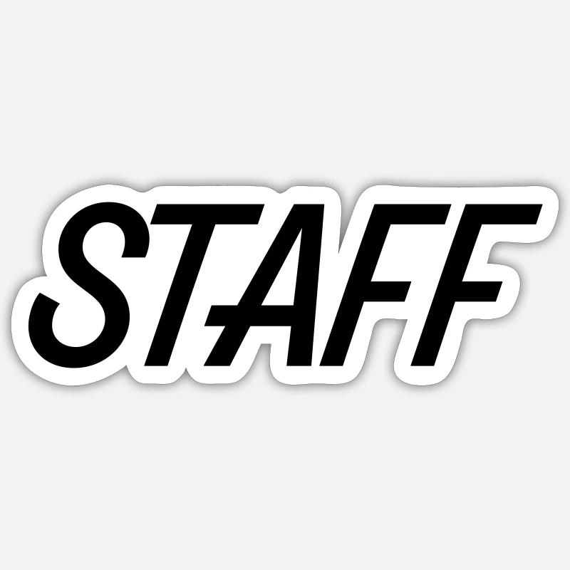 STAFF - Sticker Größe S (10 x 10 cm) - Mattweiß