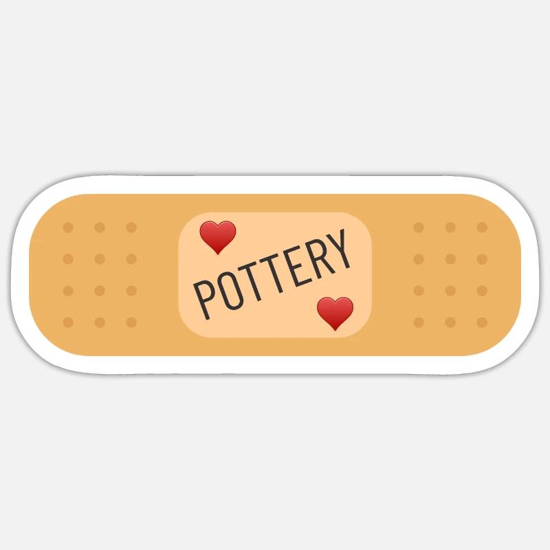 Pottery Pottery - Sticker size S (10 x 10 cm) - white matte
