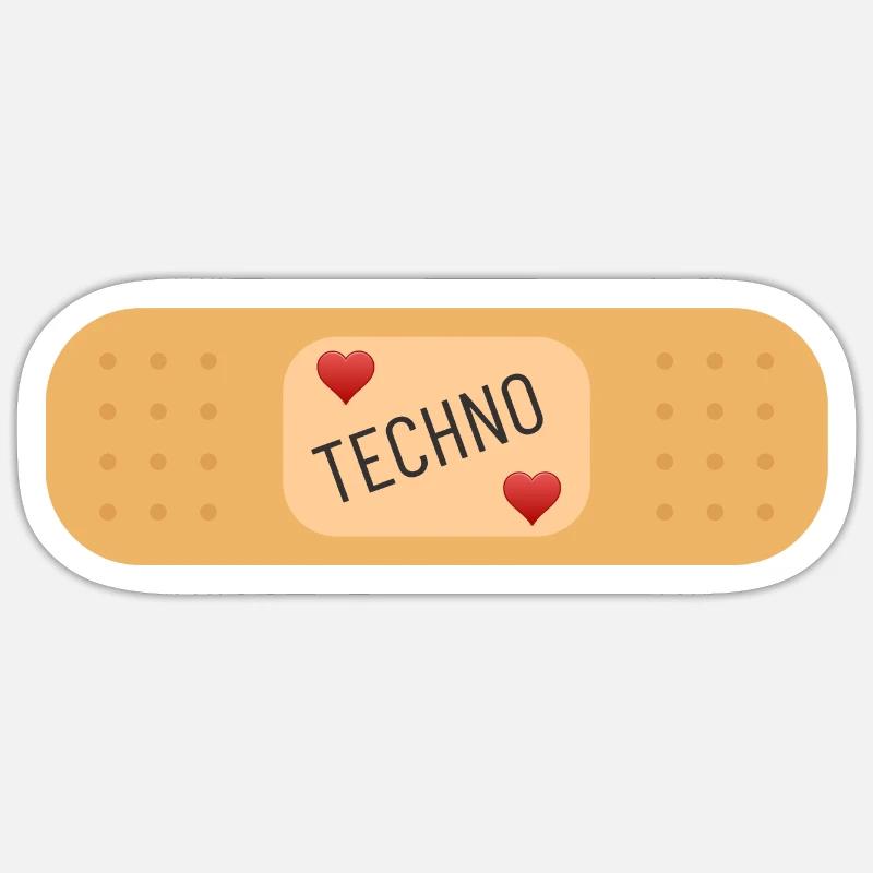 La techno aide au deuil Sticker taille S (10 x 10 cm)