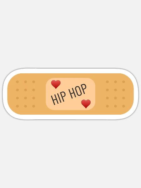 Hip hop Tanz Musik - Sticker Größe S (10 x 10 cm) - Mattweiß