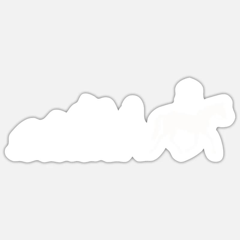 Evolution - Equestrian - Western Riding - Sticker size S (10 x 10 cm) - white matte