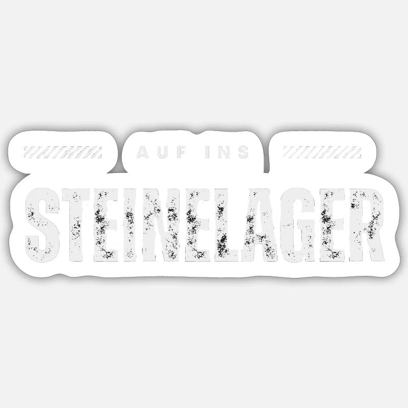 Steinelager - Sticker Größe S (10 x 10 cm) - Mattweiß