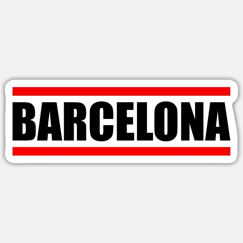 Barcelona - Sticker size S (10 x 10 cm) - white matte
