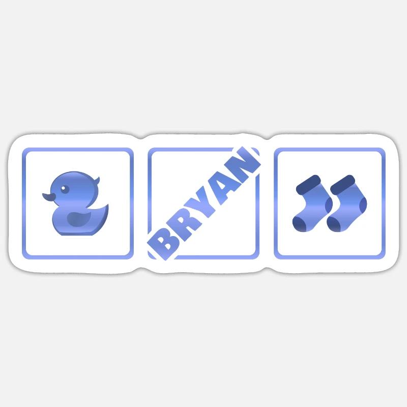 Gift for Bryan - Sticker size S (10 x 10 cm) - white matte
