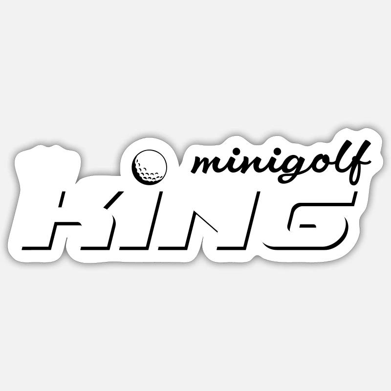 Minigolf King - Sticker size S (10 x 10 cm) - white matte