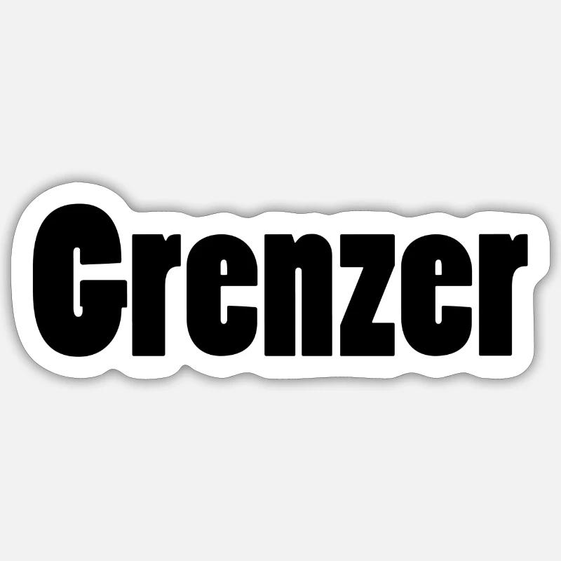 Gardes-frontières - Sticker taille S (10 x 10 cm) - blanc mat