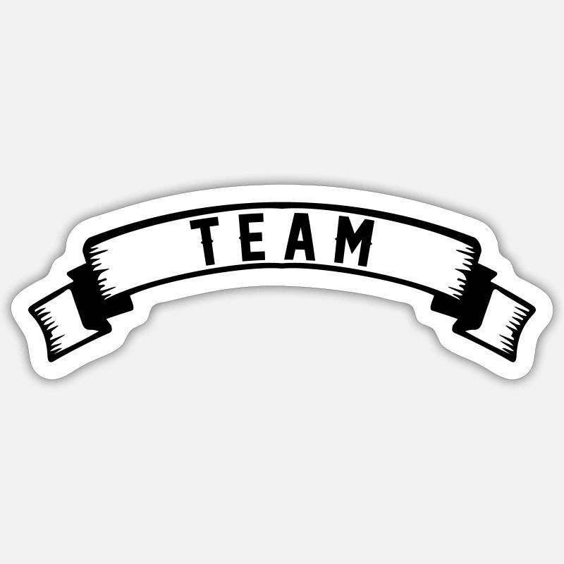team - Sticker size S (10 x 10 cm) - white matte