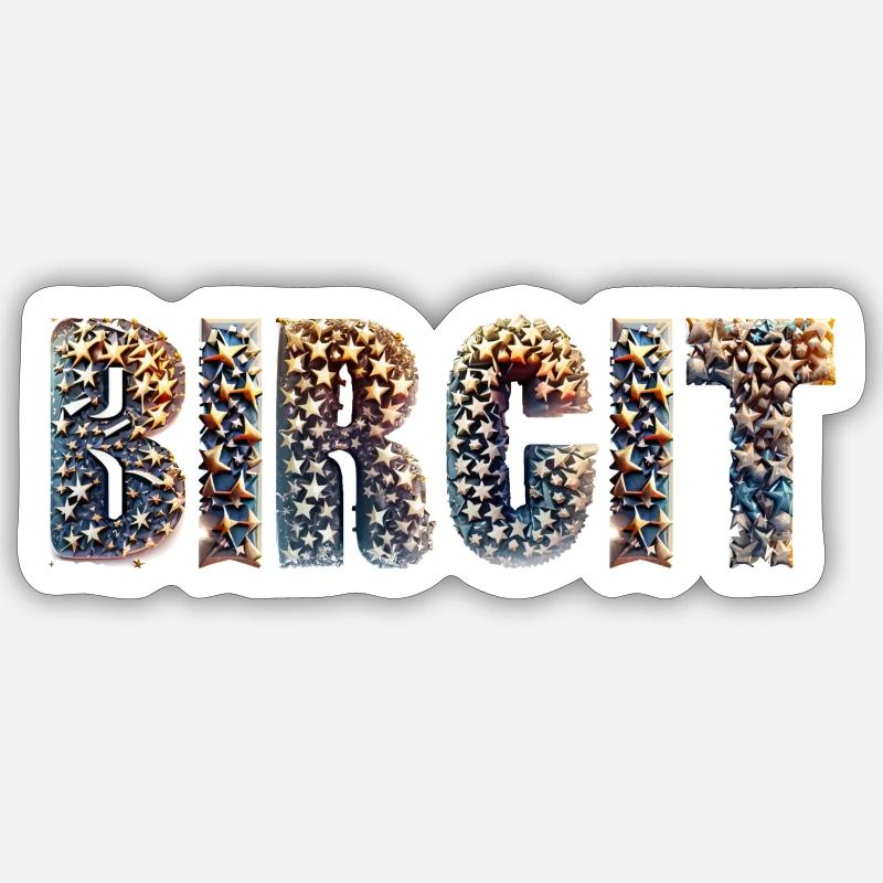 BIRGIT stars Sticker Größe S (10 x 10 cm)
