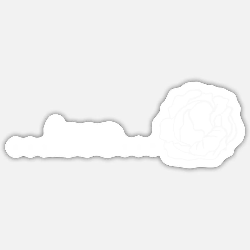 weiss ISSO - Sticker Größe S (10 x 10 cm) - Mattweiß