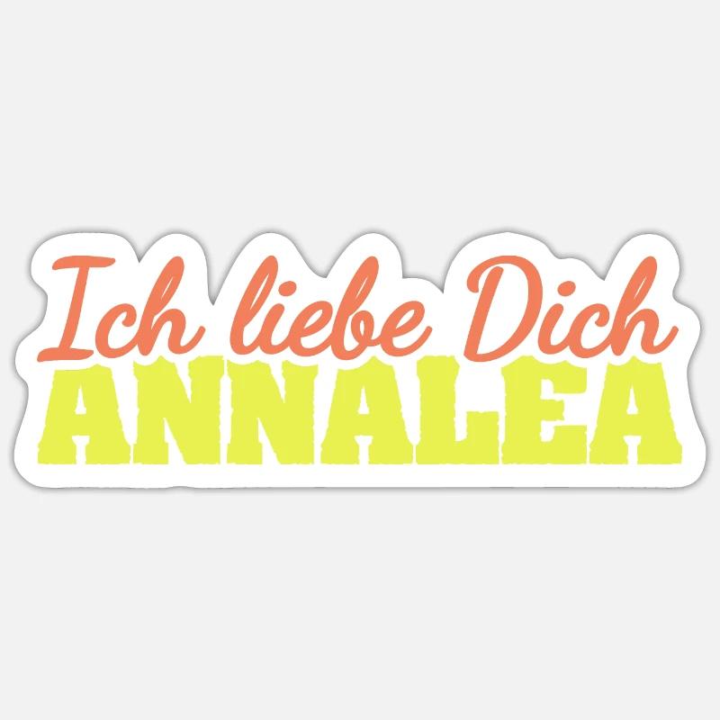 Annalea - Sticker Größe S (10 x 10 cm) - Mattweiß