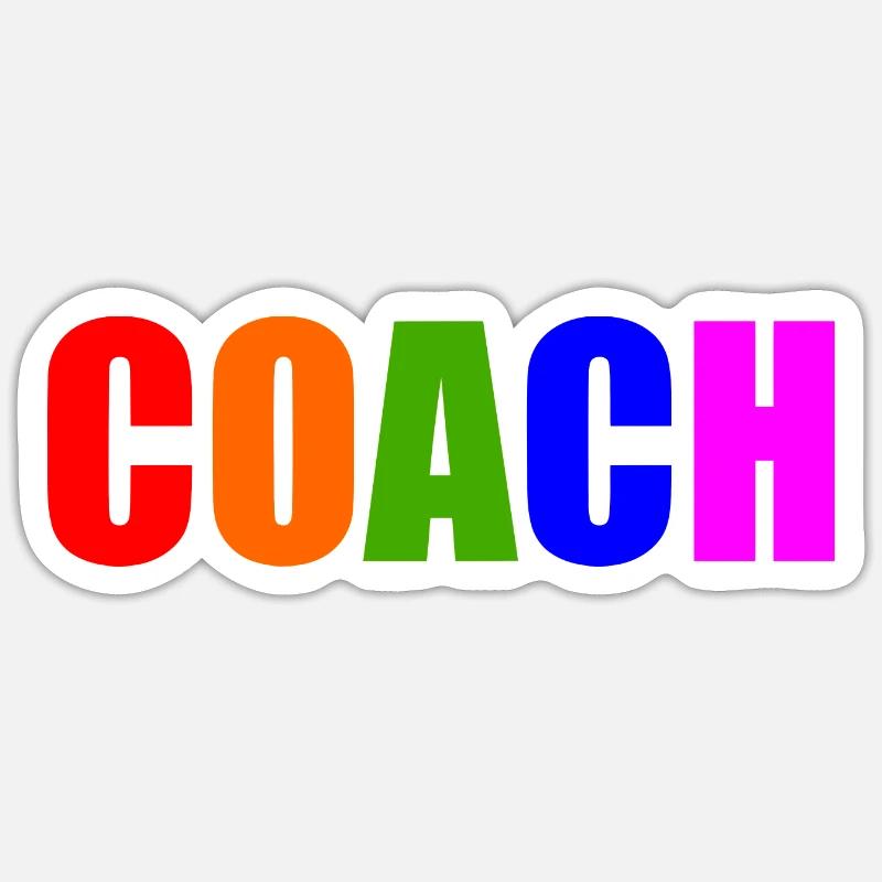 Coach - Sticker taille S (10 x 10 cm) - blanc mat