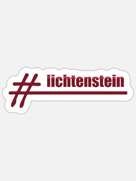 lichtenstein als Land - Sticker Größe S (10 x 10 cm) - Mattweiß