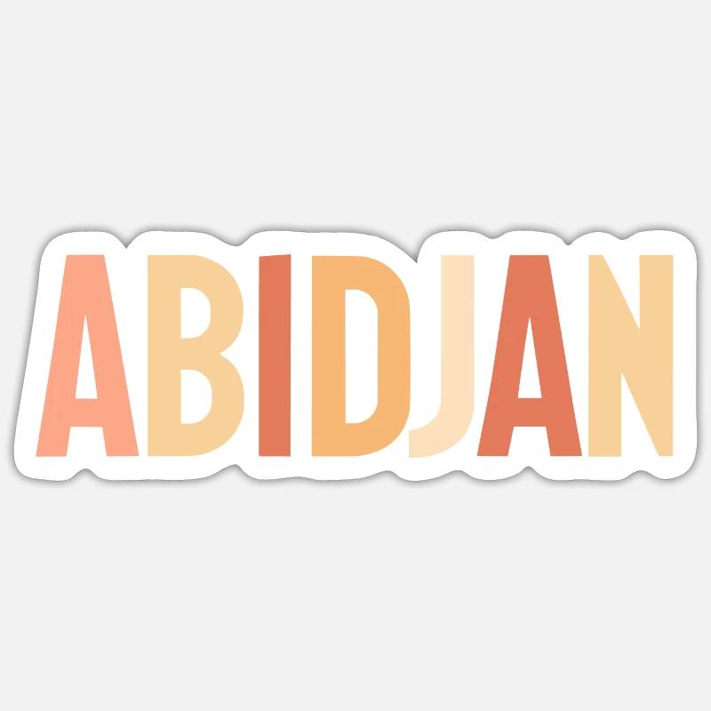 Abidjan Sticker taille S (10 x 10 cm)