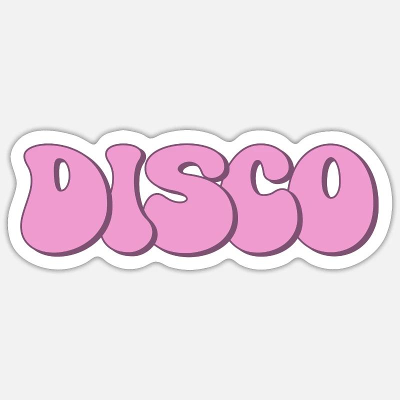 Disco - Sticker Größe S (10 x 10 cm) - Mattweiß