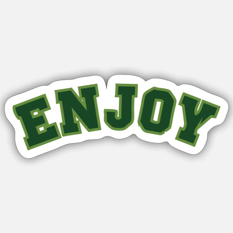 Enjoy - Sticker taille S (10 x 10 cm) - blanc mat