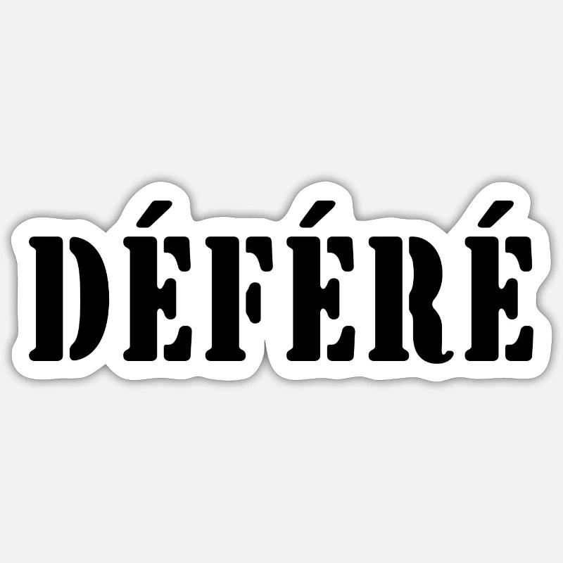 déféré - Sticker taille S (10 x 10 cm) - blanc mat