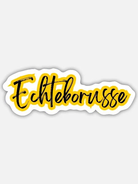 echteborusse - Sticker Größe S (10 x 10 cm) - Mattweiß
