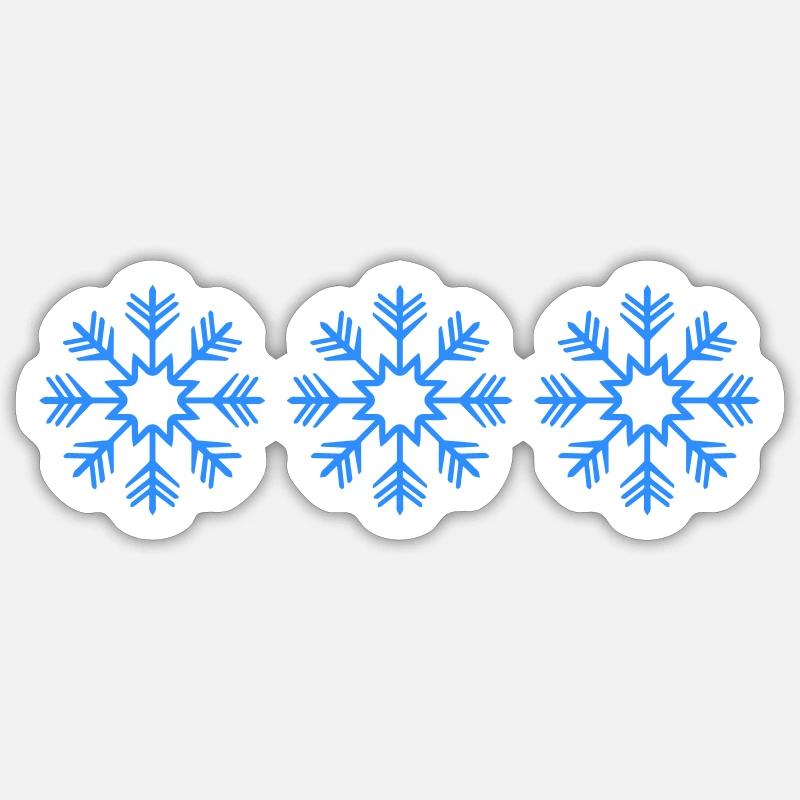 Snowflake Winter Symbol - Sticker size S (10 x 10 cm) - white matte